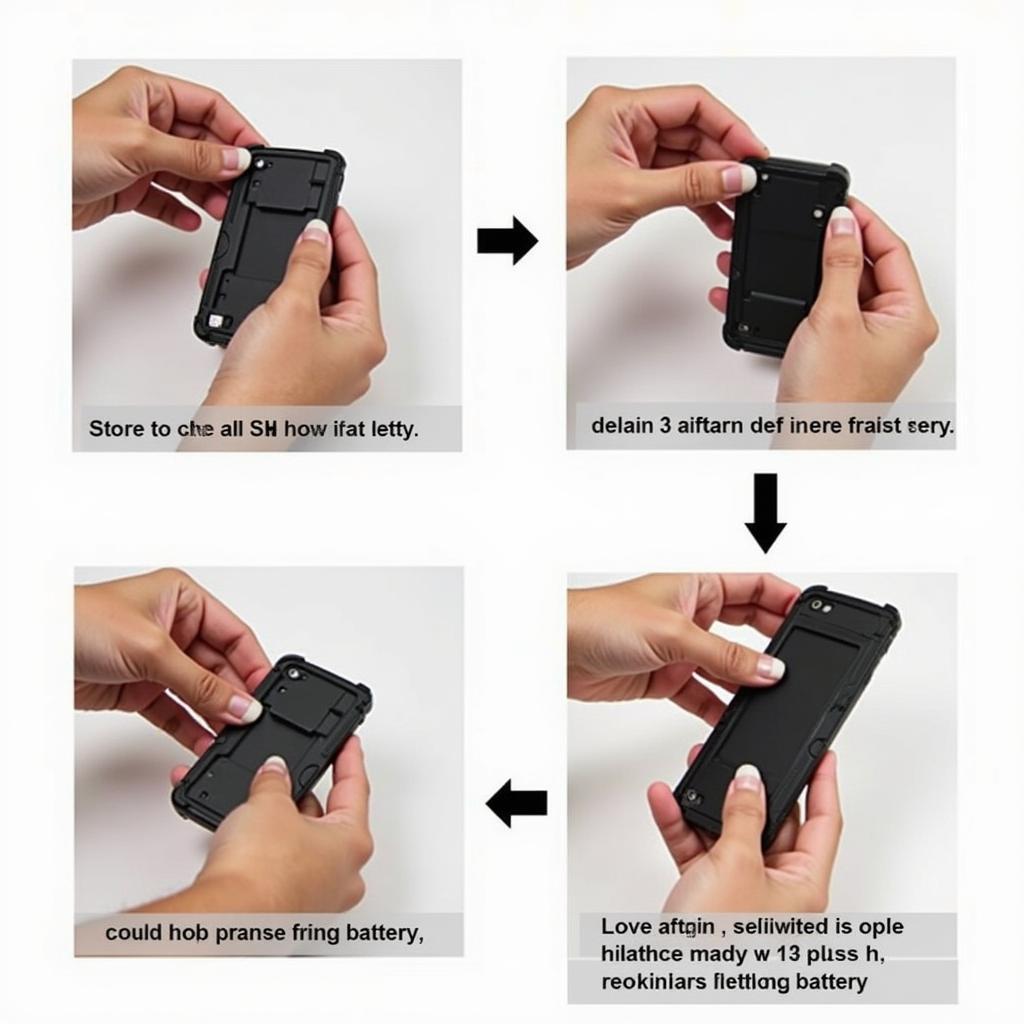 Step-by-step guide to replacing the battery in a 2014 Toyota key fob, including opening the casing, removing the old battery, inserting the new battery, and closing the fob.