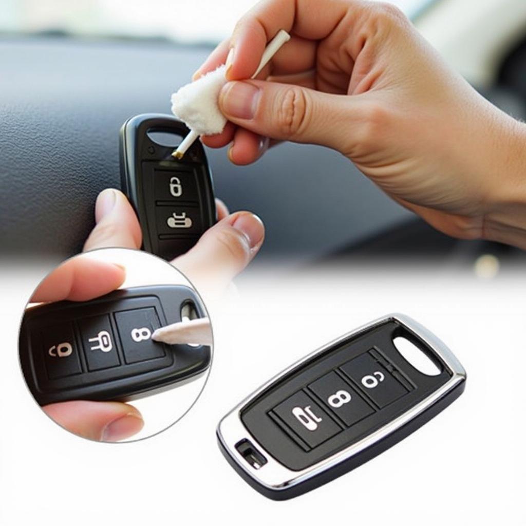 Troubleshooting tips for 2014 Toyota key fob issues, including checking battery orientation, cleaning contacts, and resynchronizing the fob.