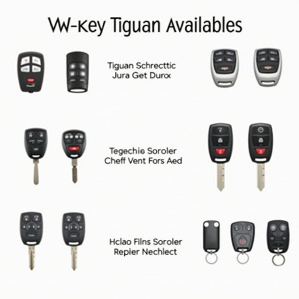 Different Types of 2014 VW Tiguan Key Fobs