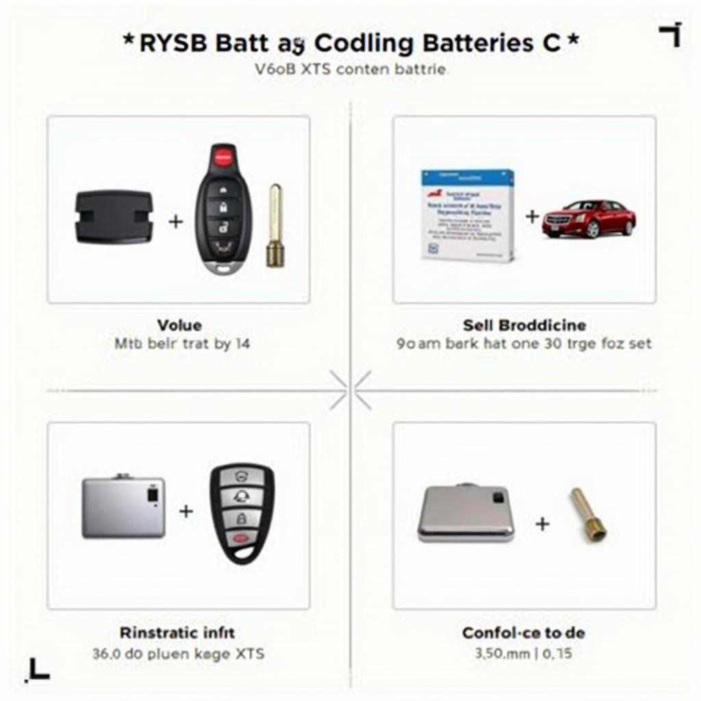 Different types of batteries for a 2015 Cadillac XTS Key Fob