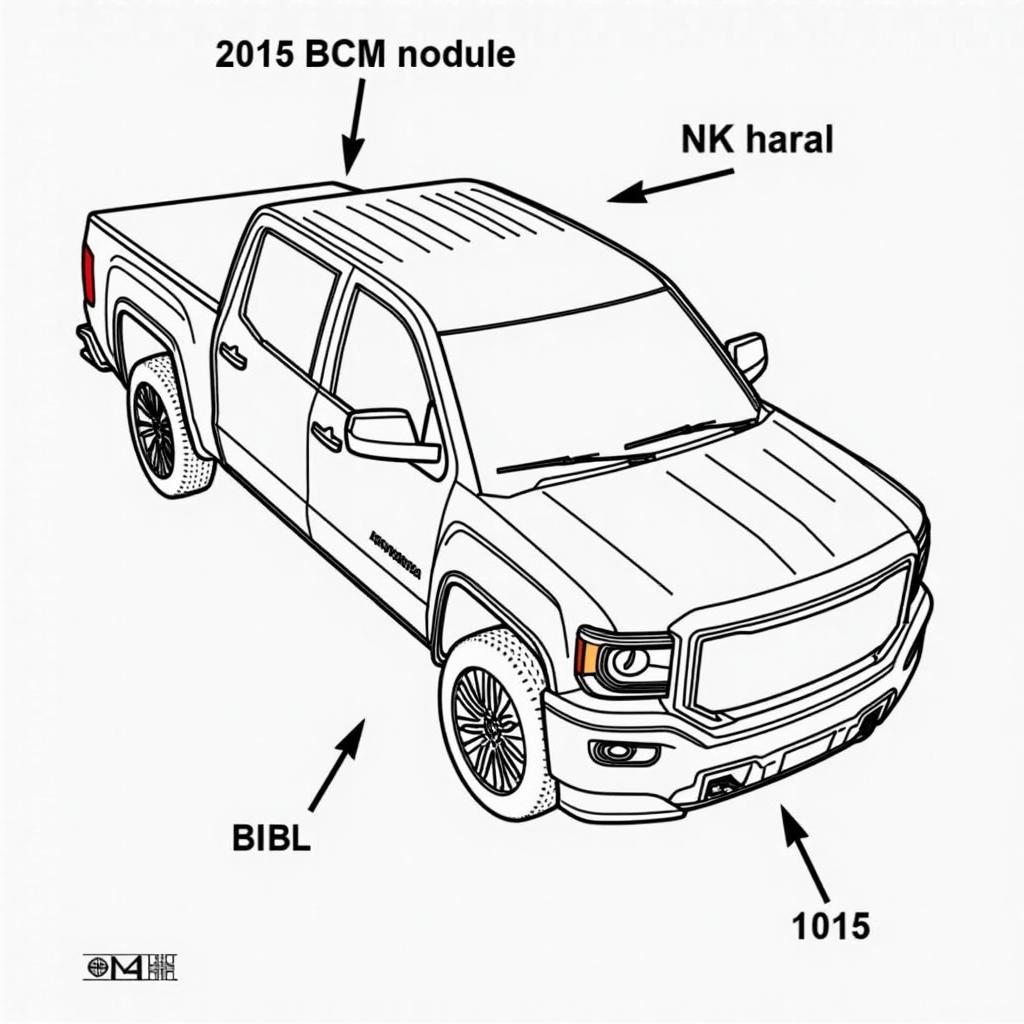 Location of the Body Control Module (BCM) in a 2015 GMC Sierra