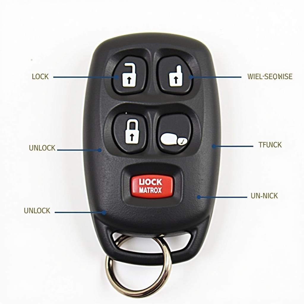 2016 Chrysler 300 Key Fob Functions: Lock, Unlock, Trunk Release, Panic Button