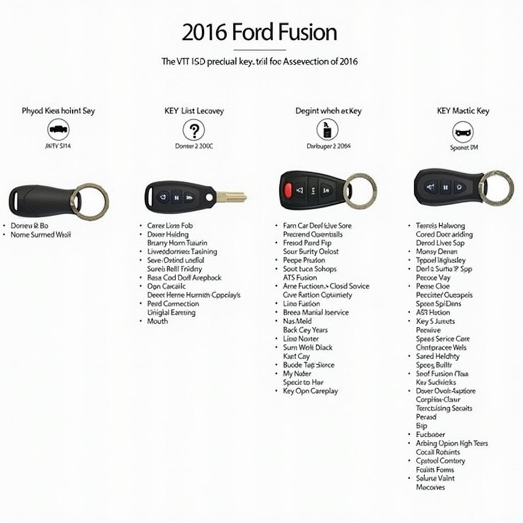 Different Types of 2016 Ford Fusion Key Fobs