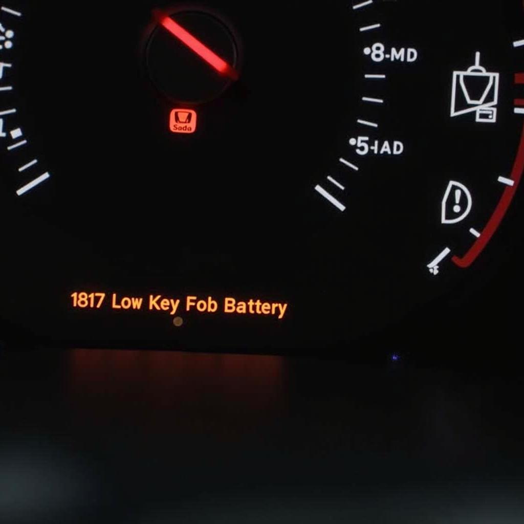 2016 Honda Key Fob Low Battery Warning Light on Dashboard