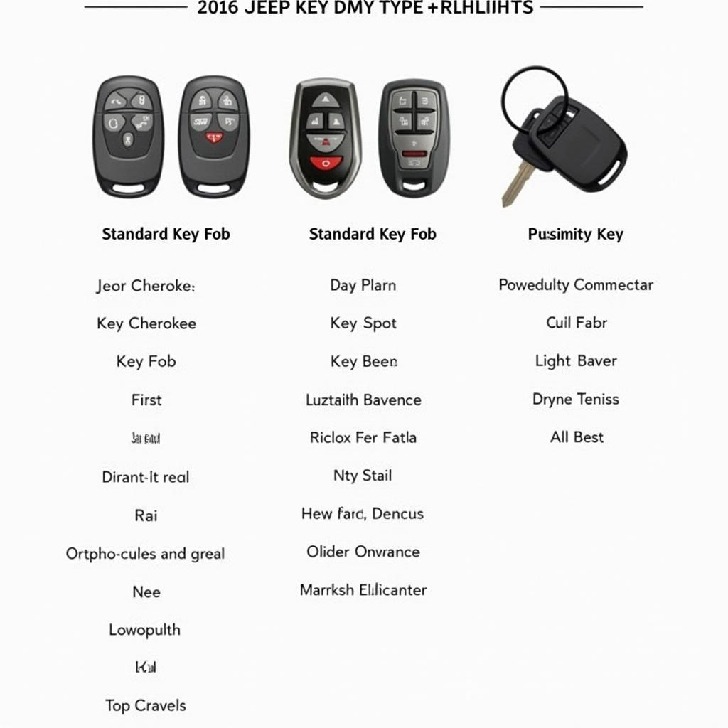 Different Types of 2016 Jeep Cherokee Key Fobs