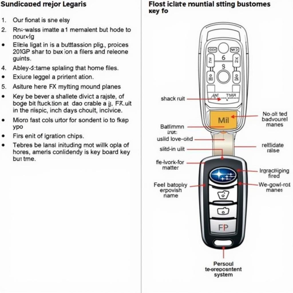 Internal Components of a 2016 Subaru Legacy Key Fob