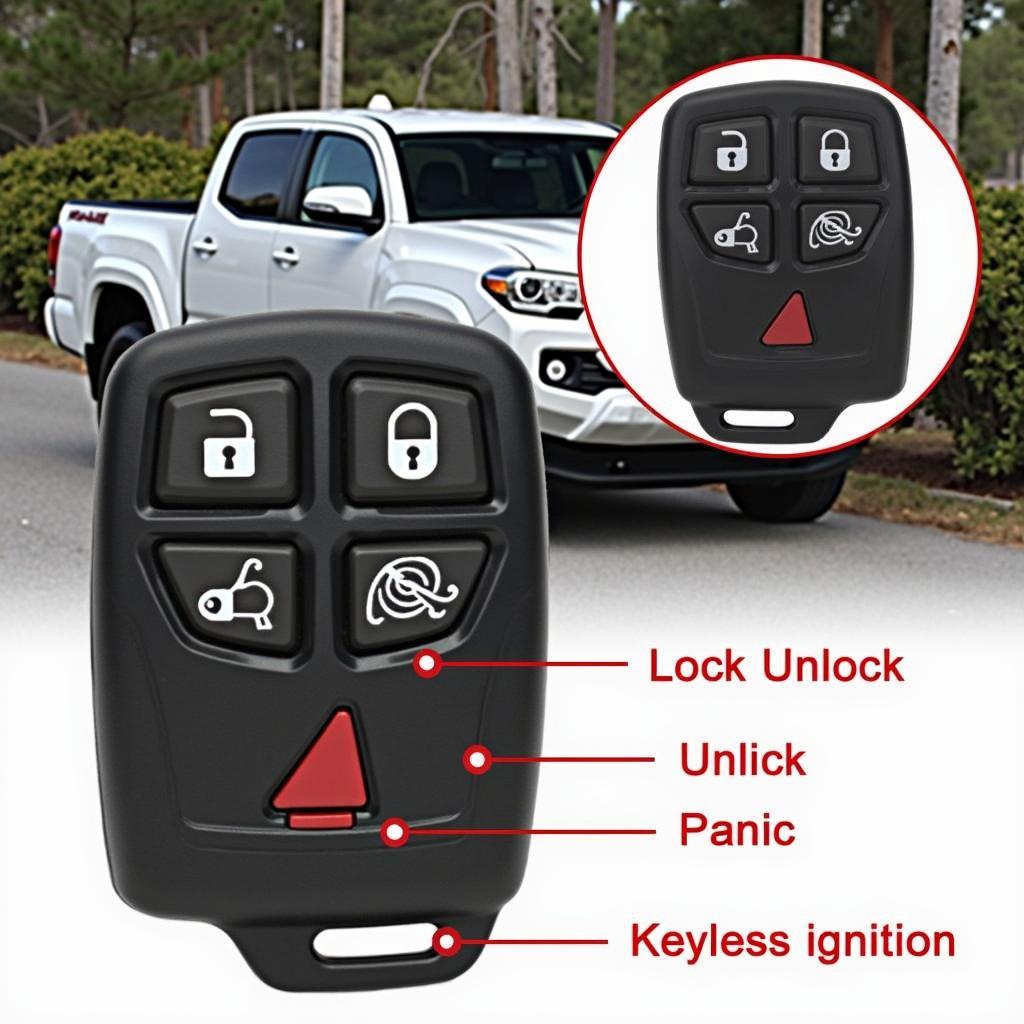 2016 Toyota Tacoma Key Fob Functions: Lock, Unlock, Panic, and Keyless Ignition