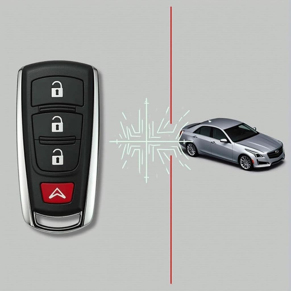 2017 Cadillac CTS Key Fob Showing Low Battery Signal Range