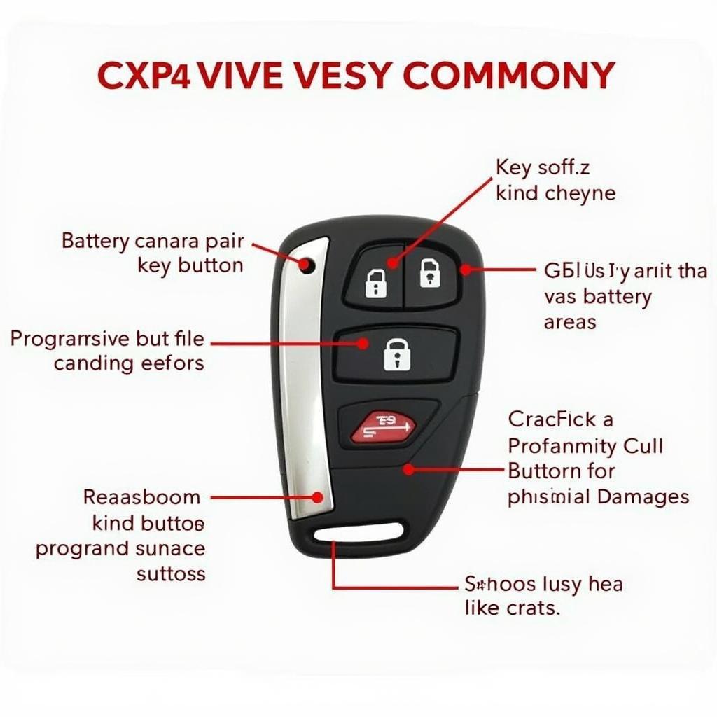 2017 Chevy Camaro key fob malfunctioning, showing common issues like dead battery, programming problems, receiver issues, and physical damage.