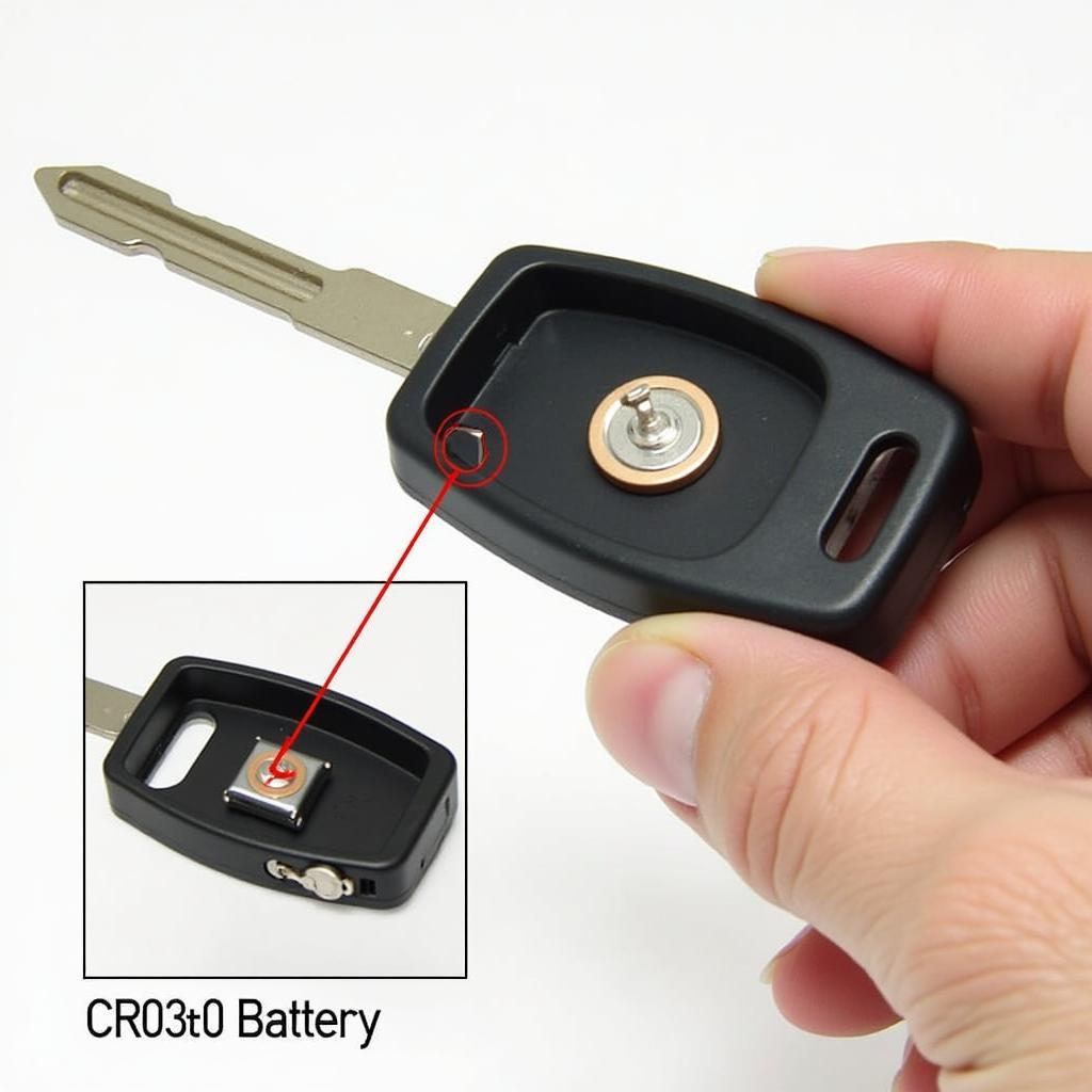 Locating the battery compartment inside the 2017 Chevy Trax key fob