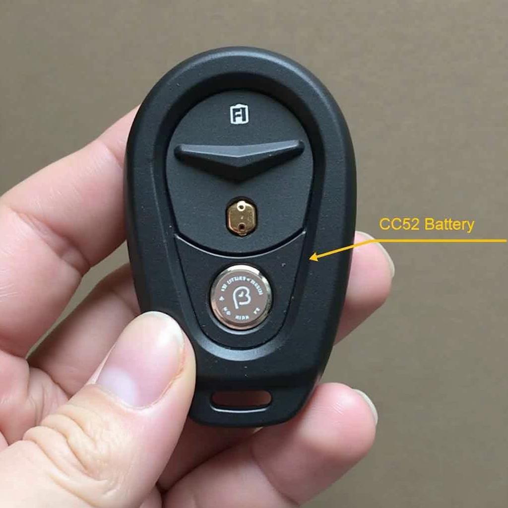 2017 Chrysler Pacifica Key Fob Battery Location - Showing the location of the CR2032 battery inside the key fob.