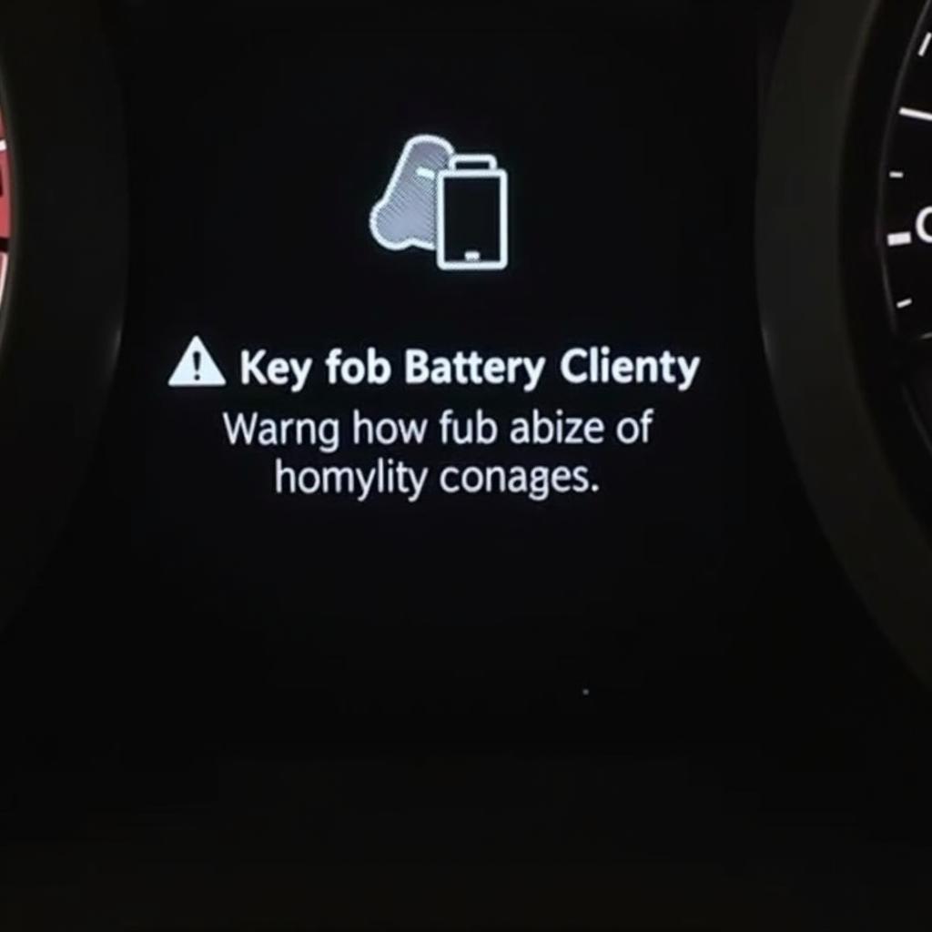 2017 Chrysler Pacifica Key Fob Showing Low Battery Warning on Dashboard