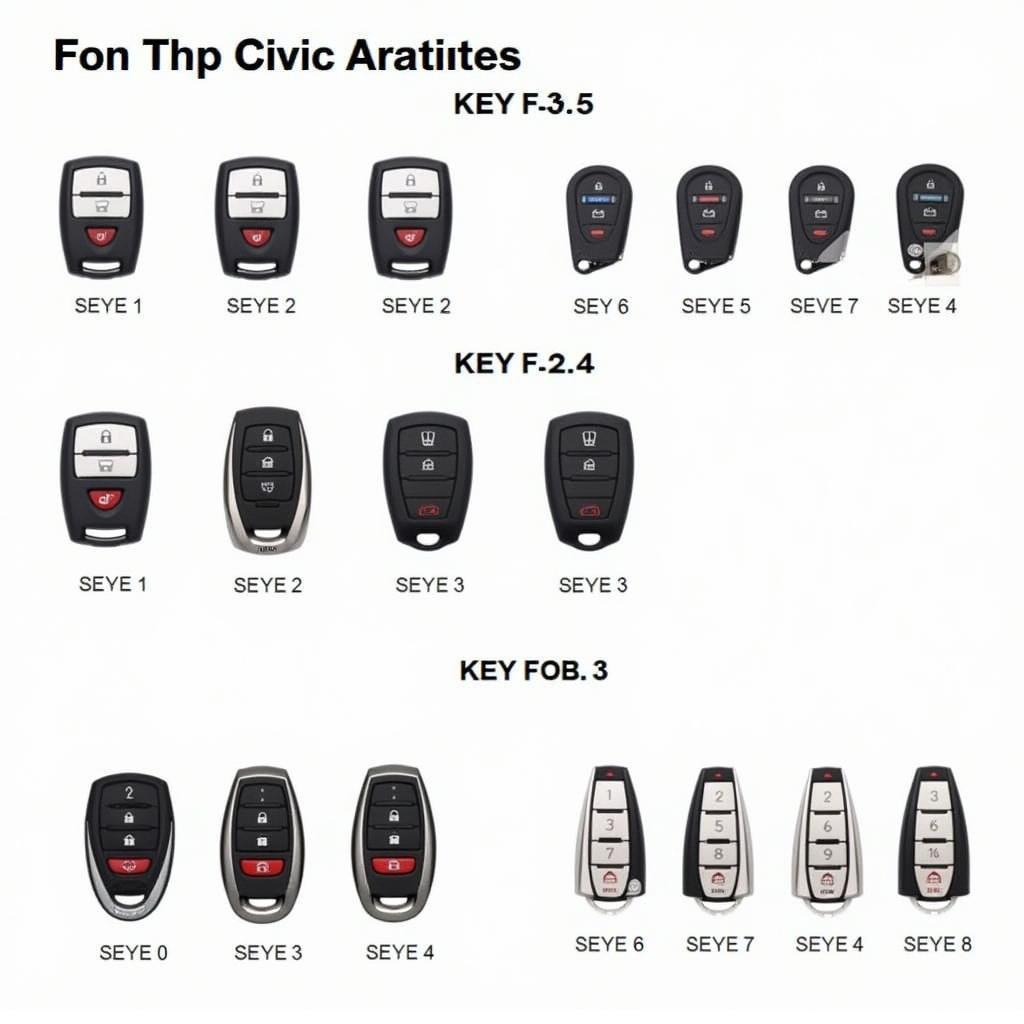 Different 2017 Honda Civic Key Fob Types