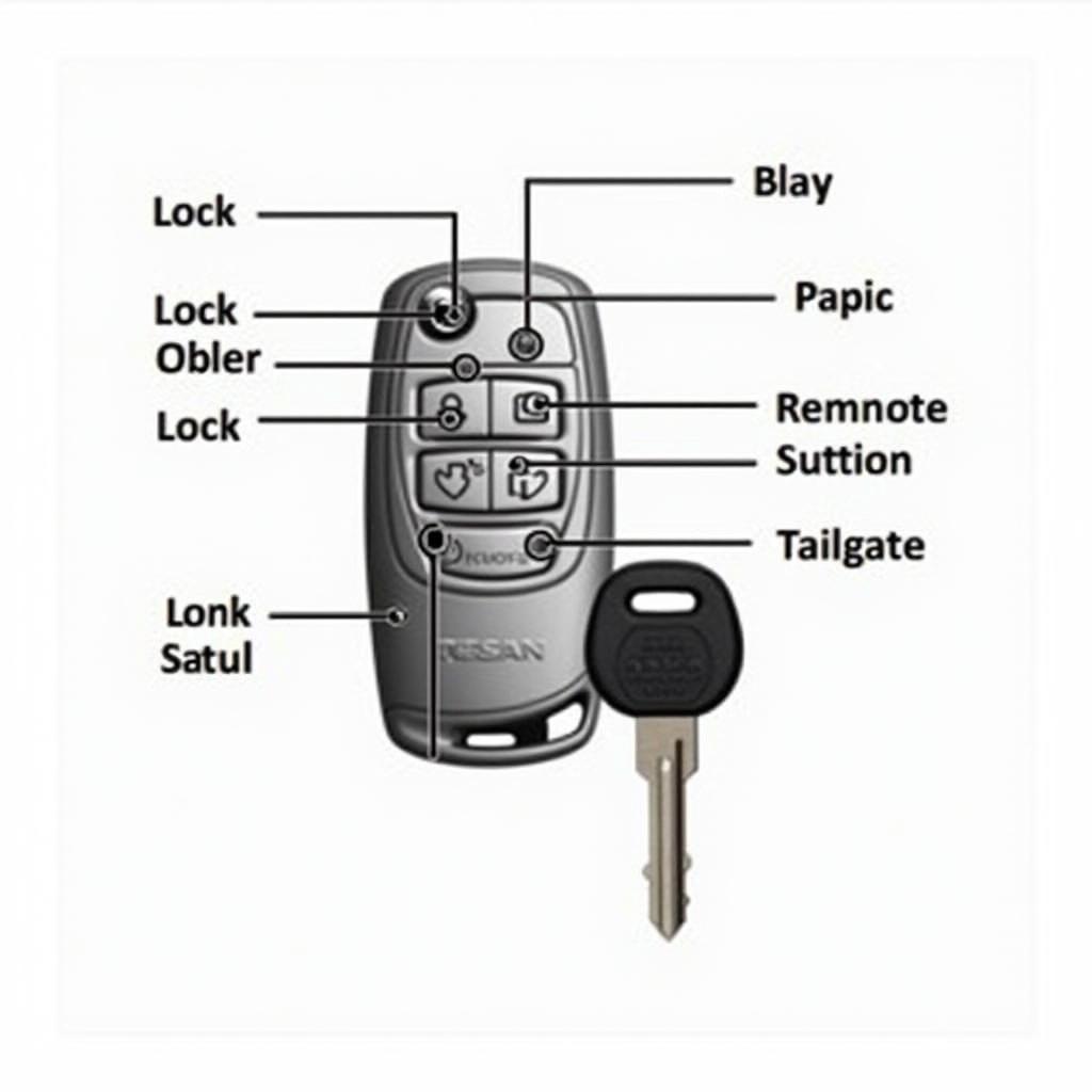 2017 Nissan Titan Key Fob Functions Diagram