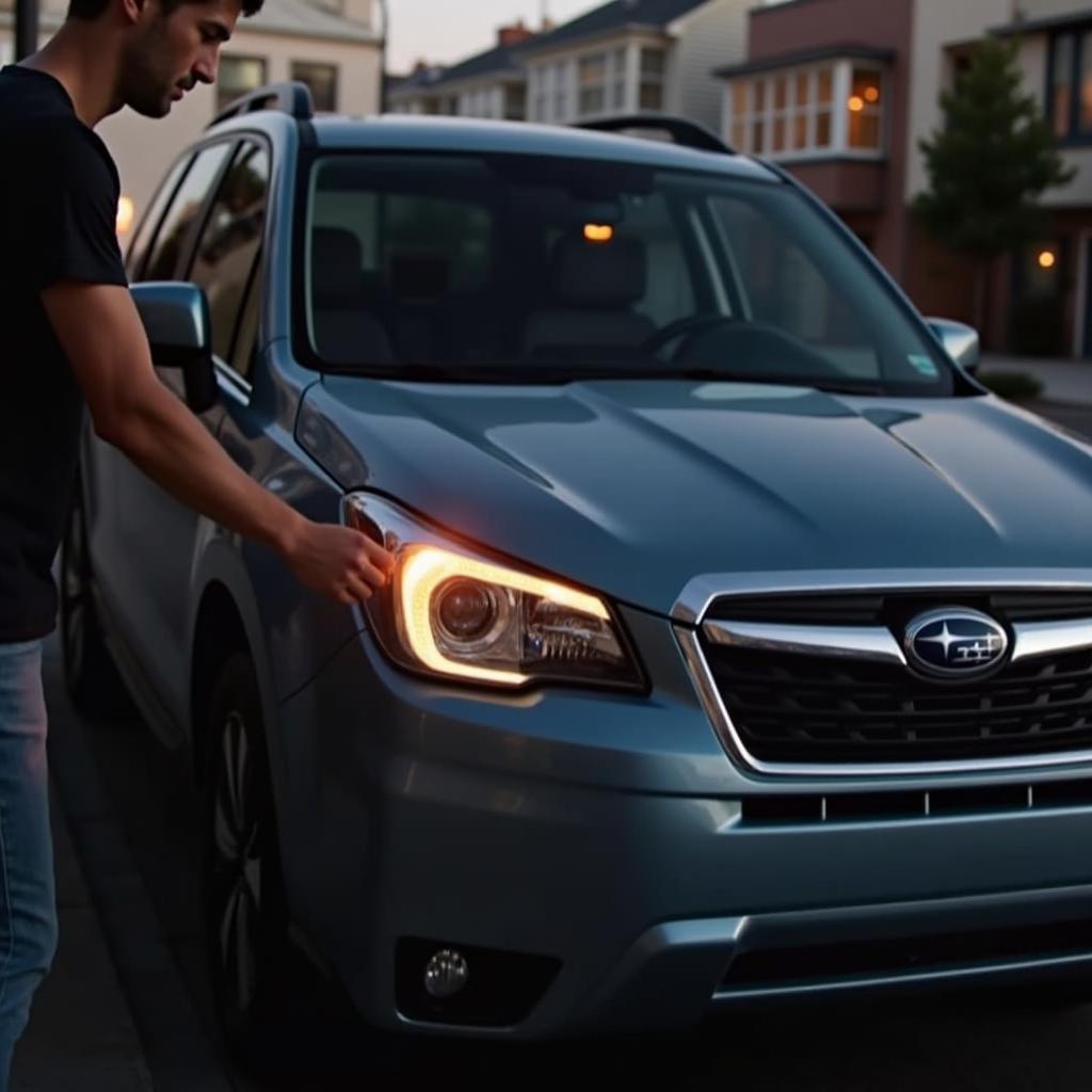 Testing the 2017 Subaru Forester key fob after battery replacement