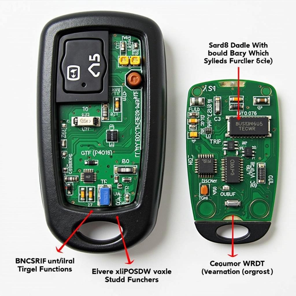 2017 VW GTI Key Fob Circuit Board:  Internal Components and Their Functions