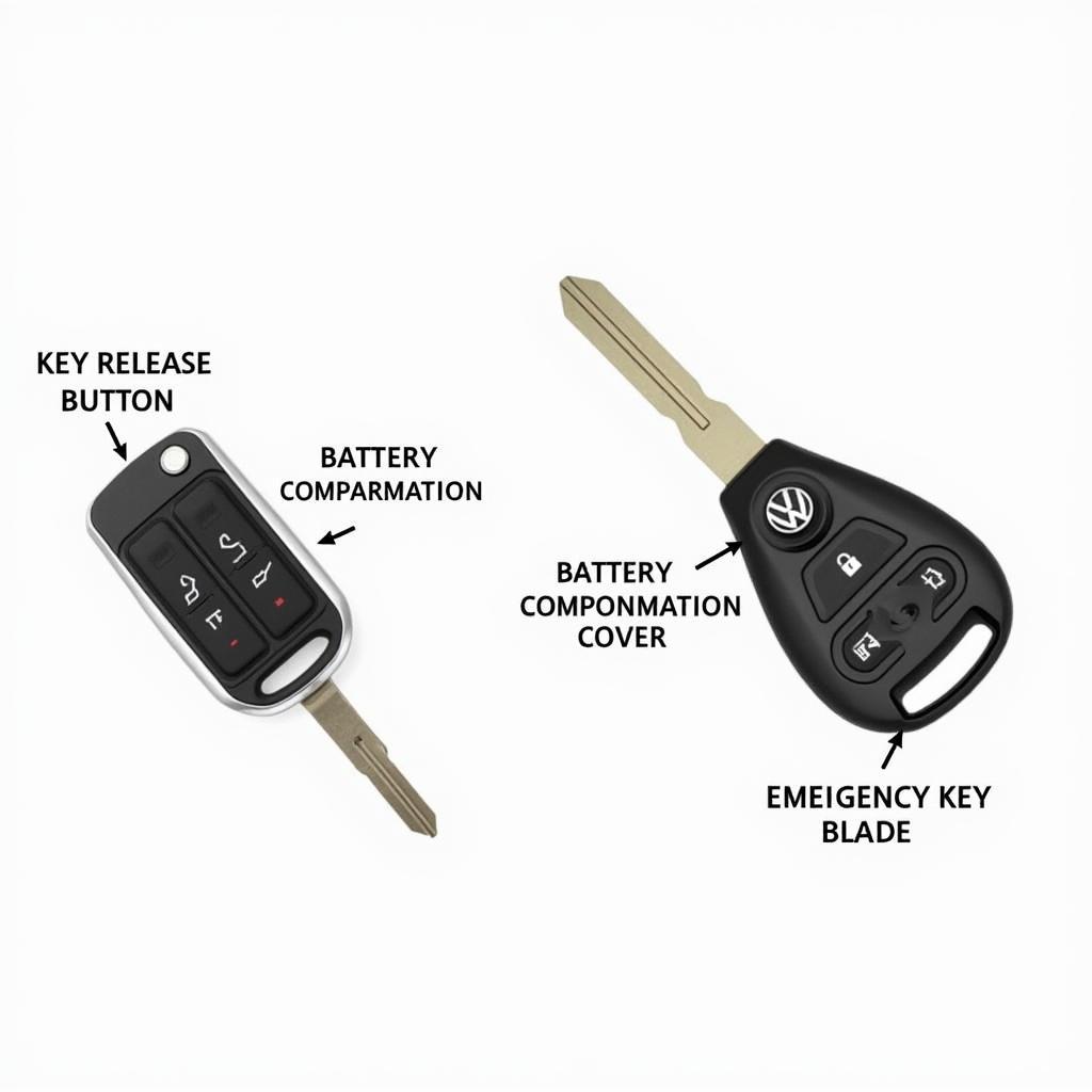 Different 2017 VW Key Fob Types