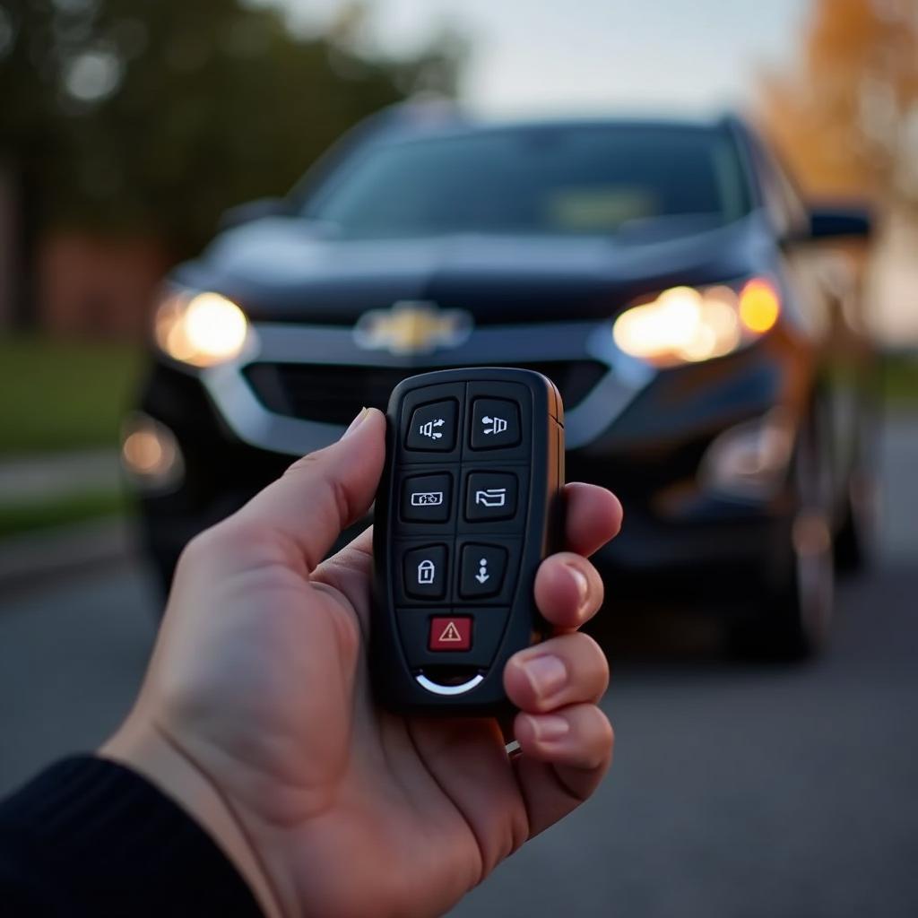 Using the Remote Start on a 2018 Chevy Equinox Key Fob