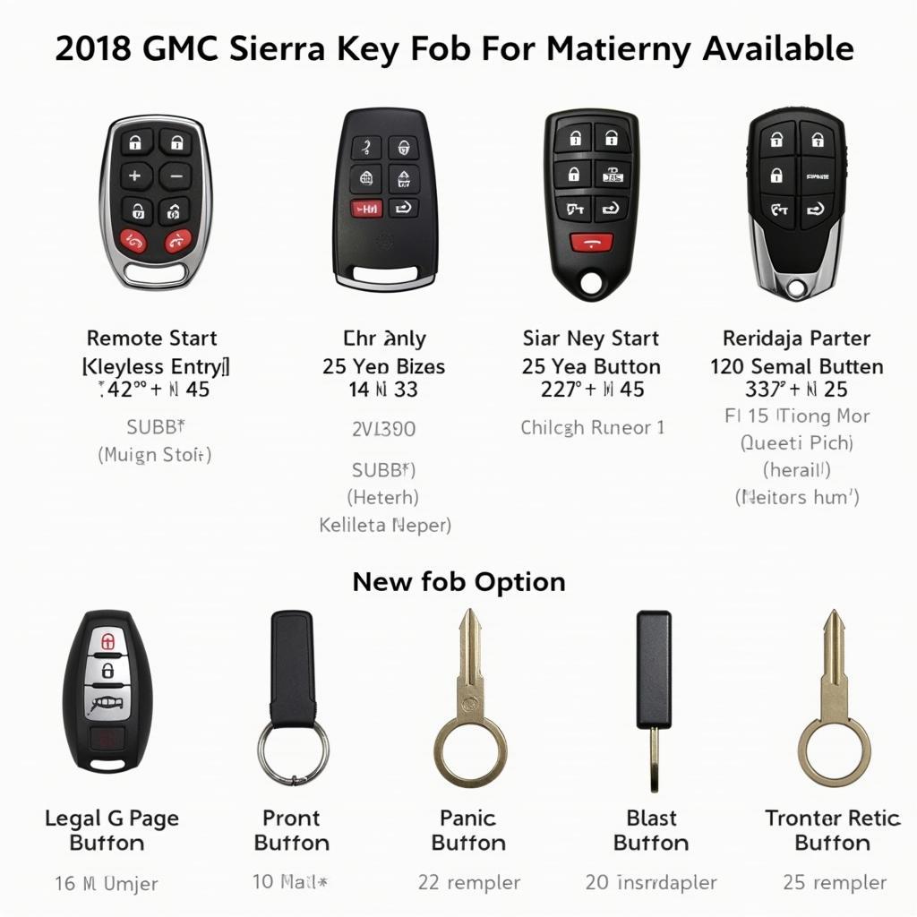 2018 GMC Sierra Key Fob Types: Remote Start, Keyless Entry, and Panic Button Options