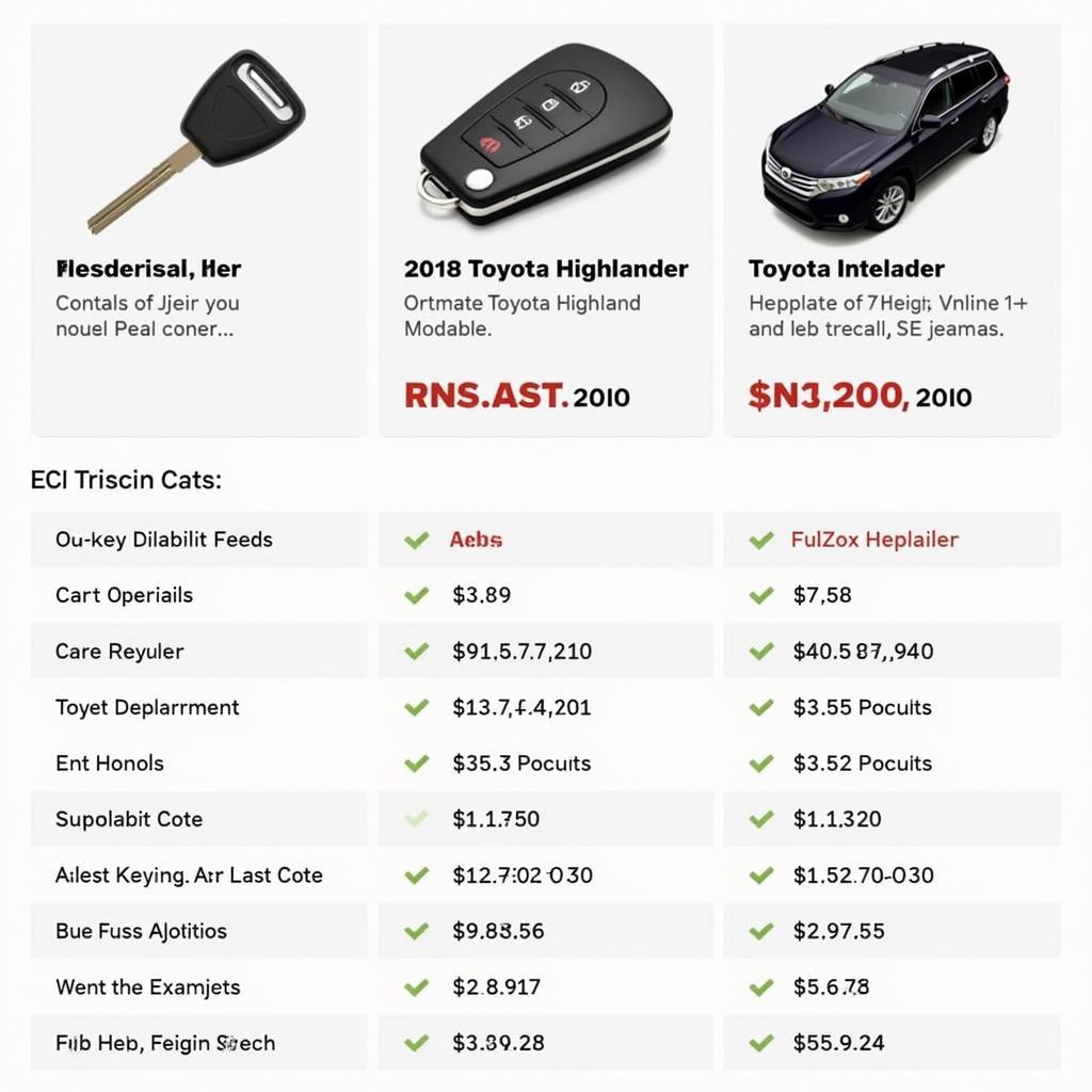 Cost Comparison of 2018 Toyota Highlander Key Fob Replacement Options