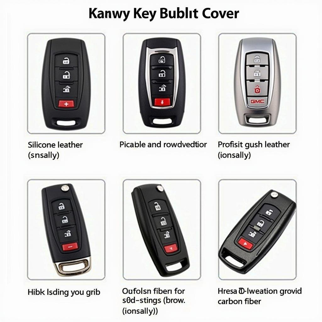 2019 GMC Sierra Denali Key Fob Cover Options: Explore various materials like silicone, leather, and carbon fiber for your key fob cover.