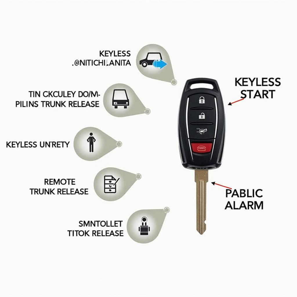 2019 Mercedes C Class Key Fob Functions: Keyless Entry, Start, Trunk Release, Panic Alarm