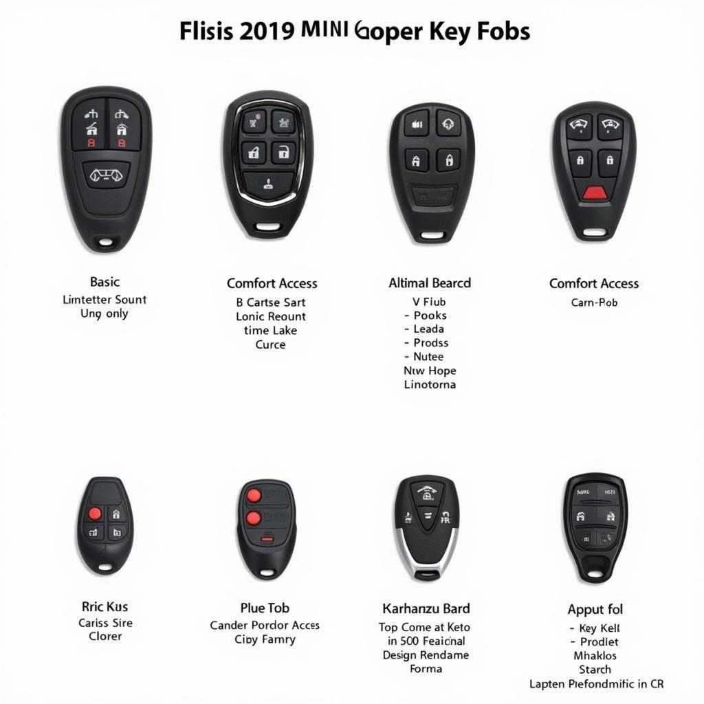 Different 2019 Mini Cooper Key Fob Types