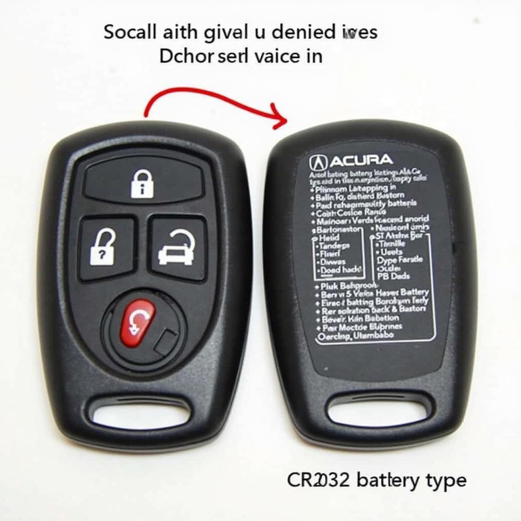 2020 Acura Key Fob Battery Identification