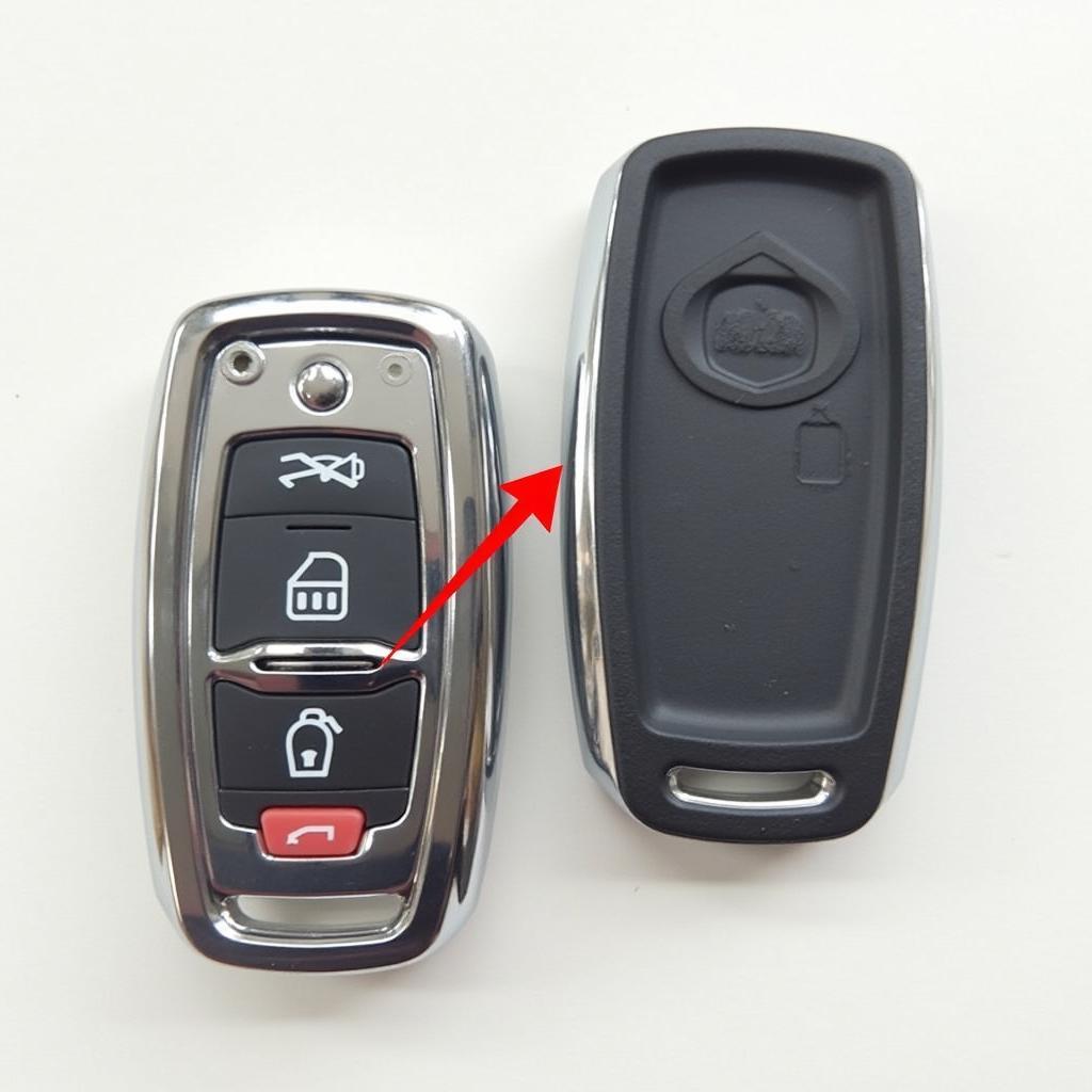 Locating the battery compartment on a 2020 Kia Sportage key fob