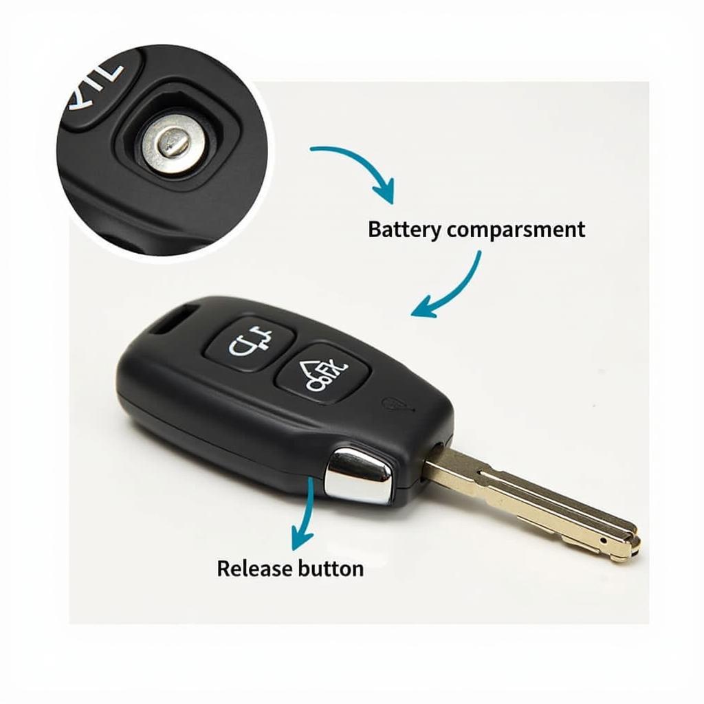 2020 Lexus RX350 Key Fob Battery Location: Identifying the battery compartment and the type of battery required (CR2032).