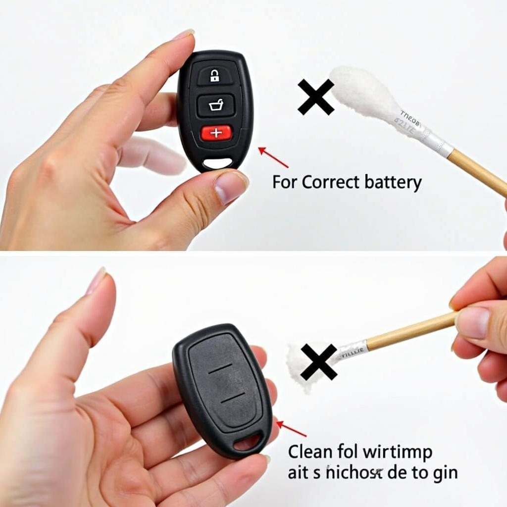 Checking Battery Orientation and Contacts in 2021 Mazda CX9 Key Fob