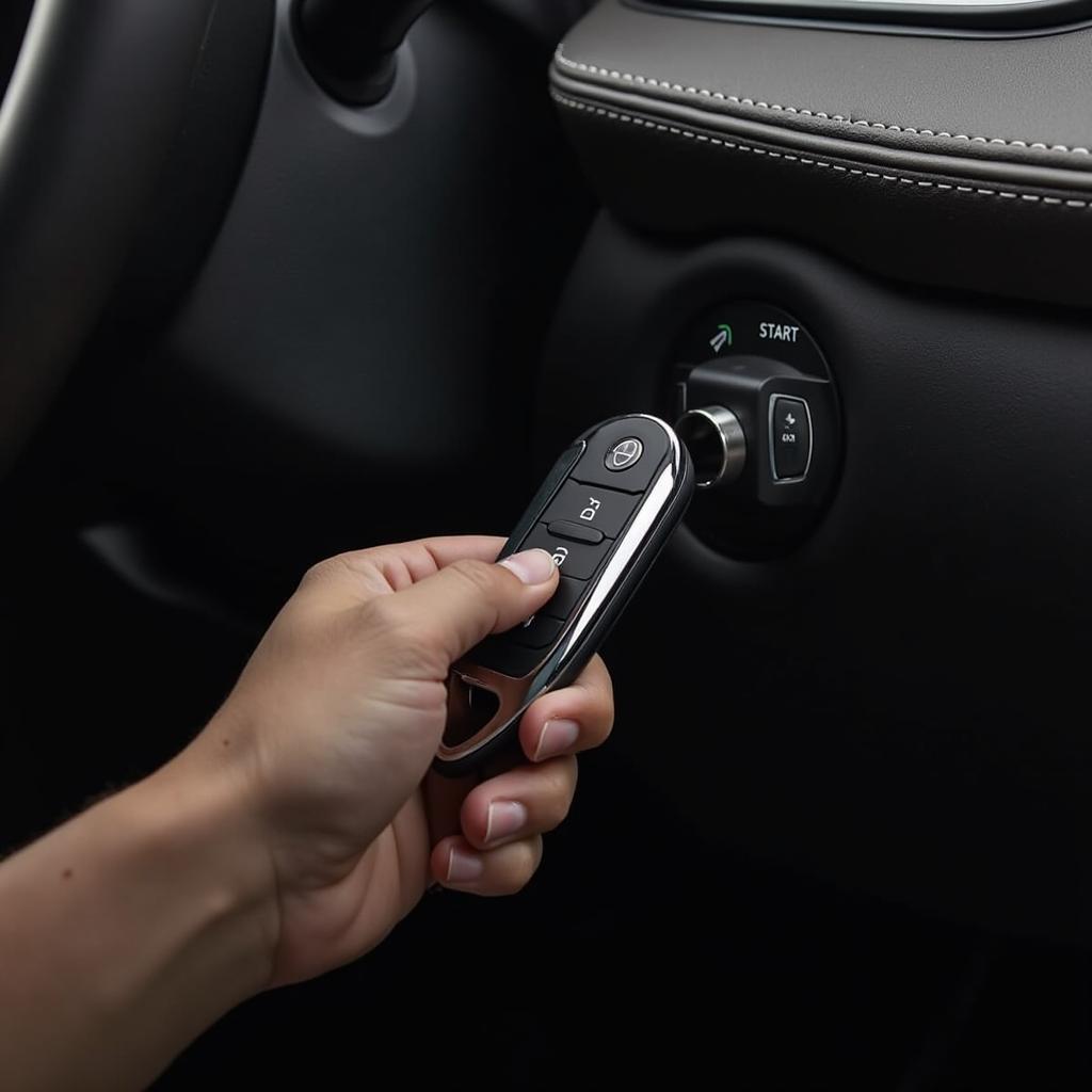 2023 Kia Telluride key fob inserted in the ignition