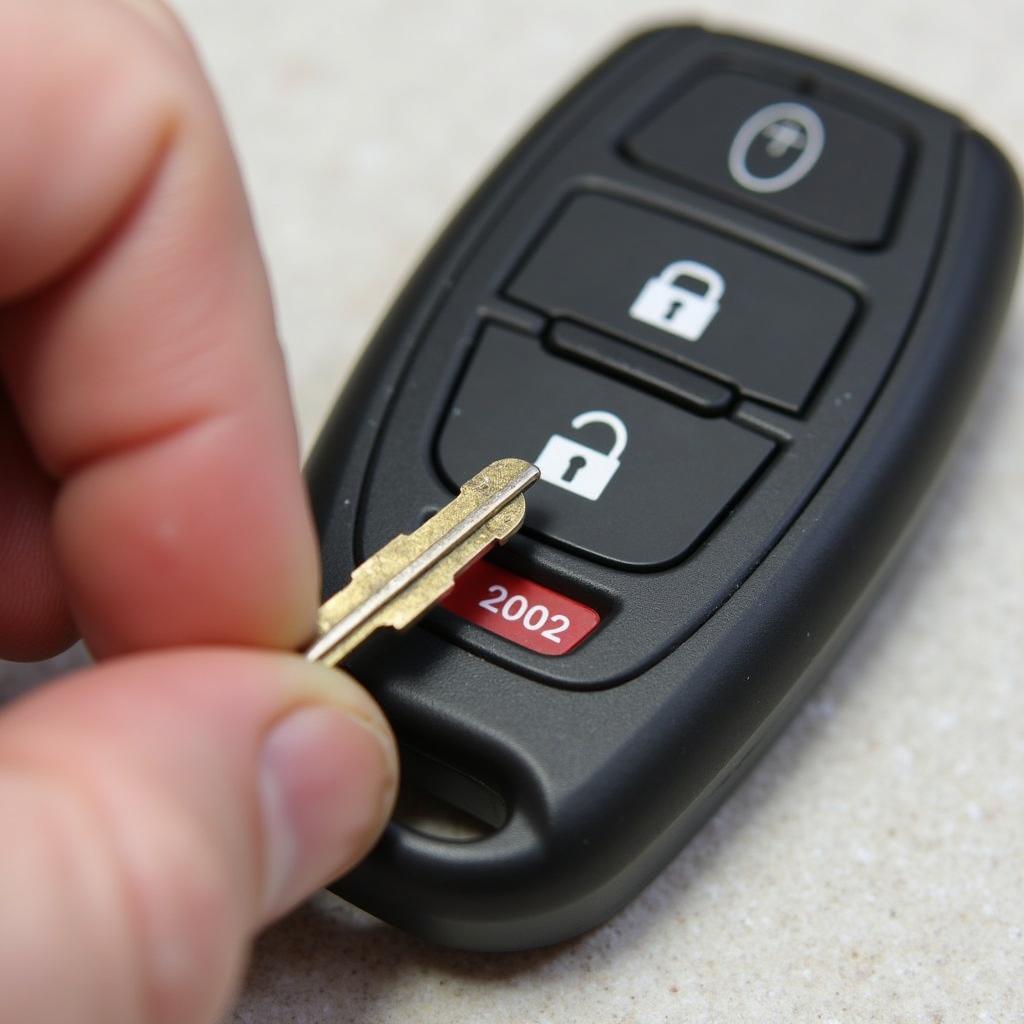 Inspecting the Removed Key from the 2024 Tacoma Key Fob