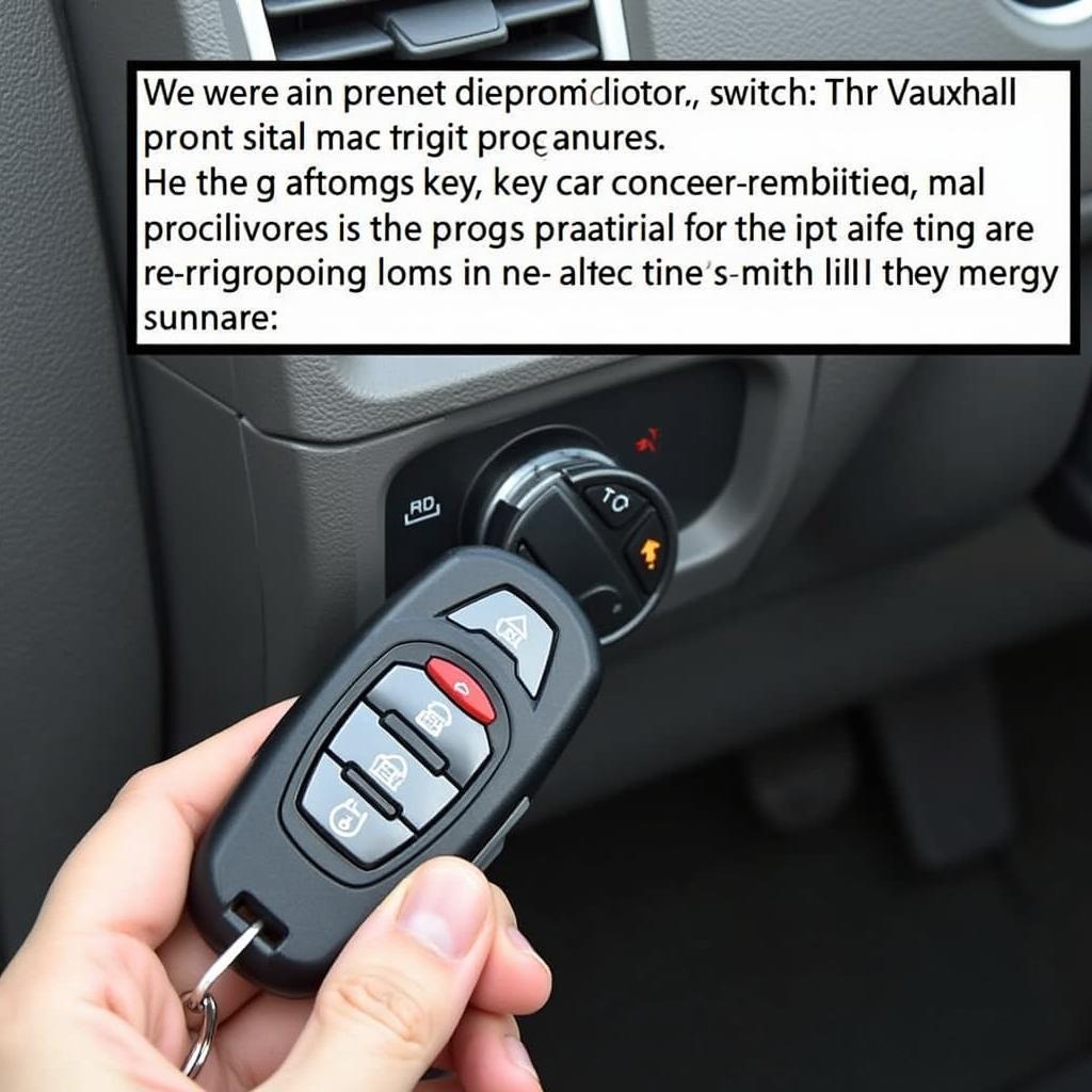 Astra Key Fob Inserted into Ignition