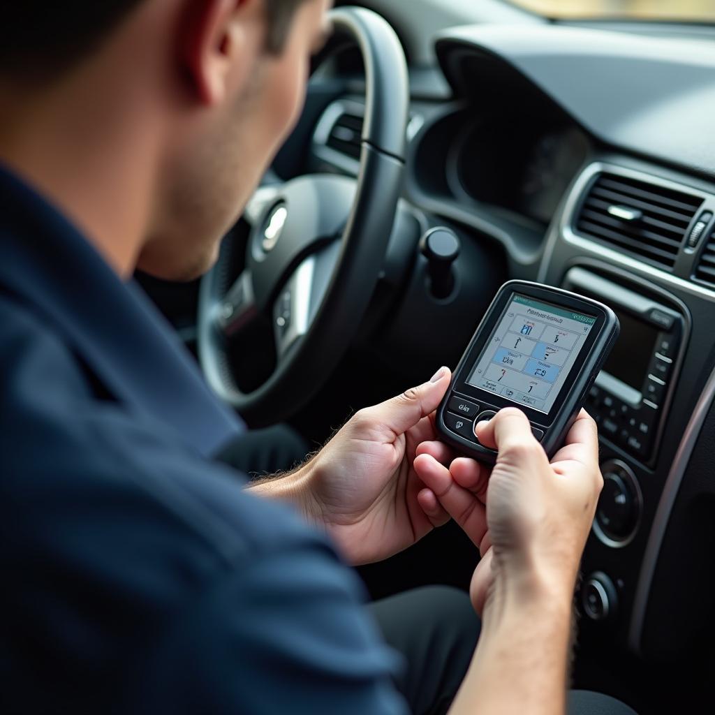 Automotive Locksmith Programming a Key Fob