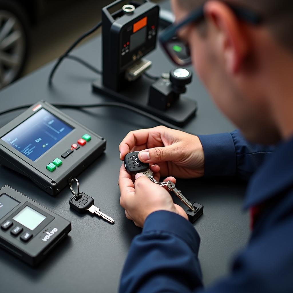 Automotive Locksmith Programming a Volvo Key