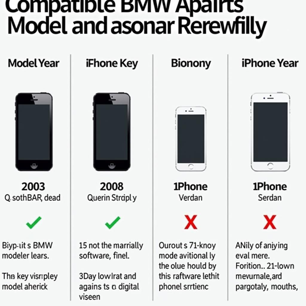 BMW Digital Key iPhone Compatibility Chart