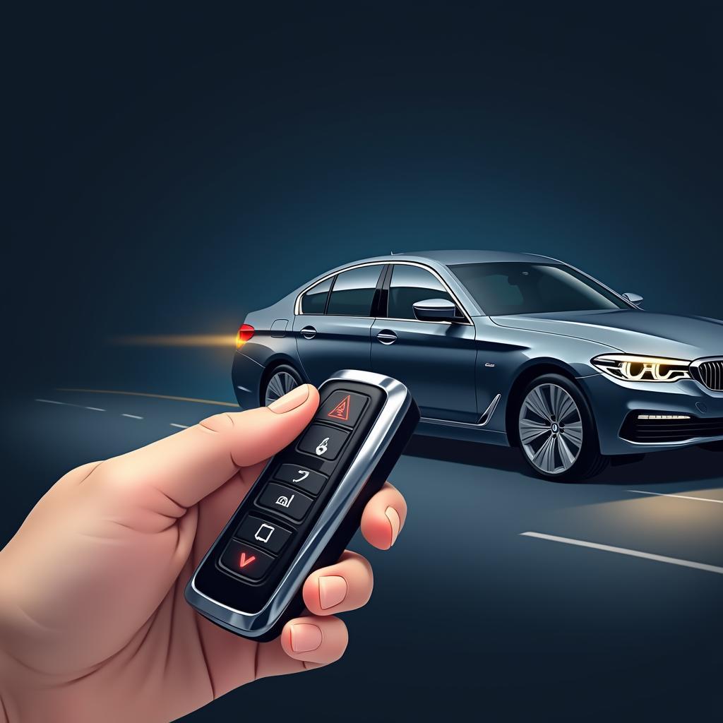 BMW Key Fob Remote Start Illustration