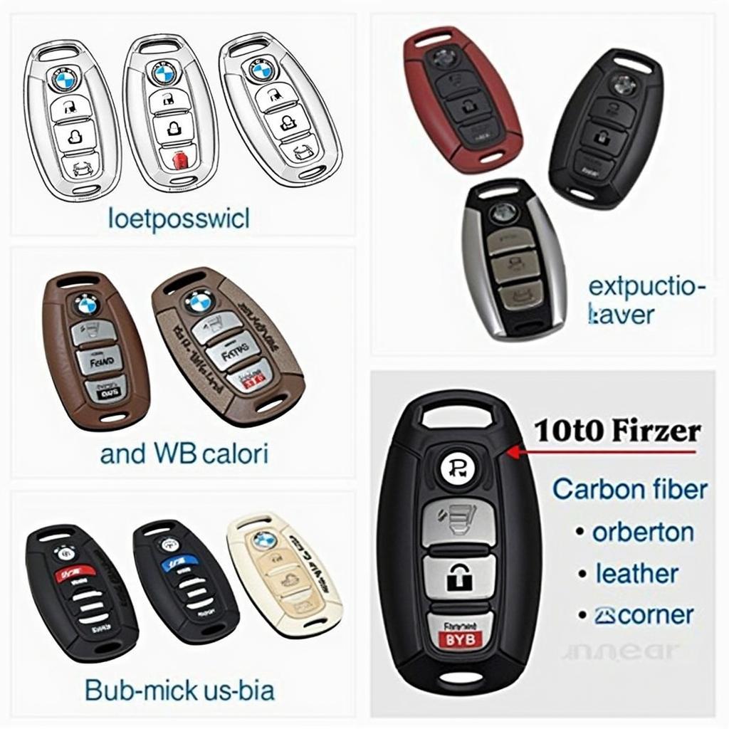 BMW Key Fob Sticker Variety on Amazon