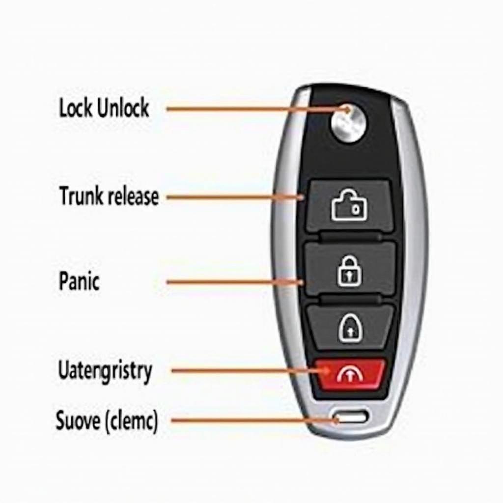 BMW M3 Key Fob Basic Functions Illustration