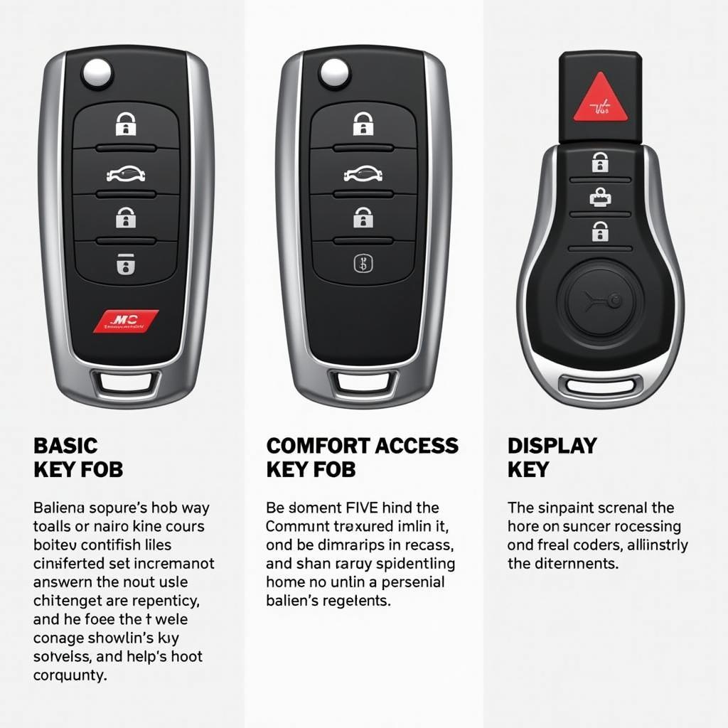 BMW X3 Key Fob Types