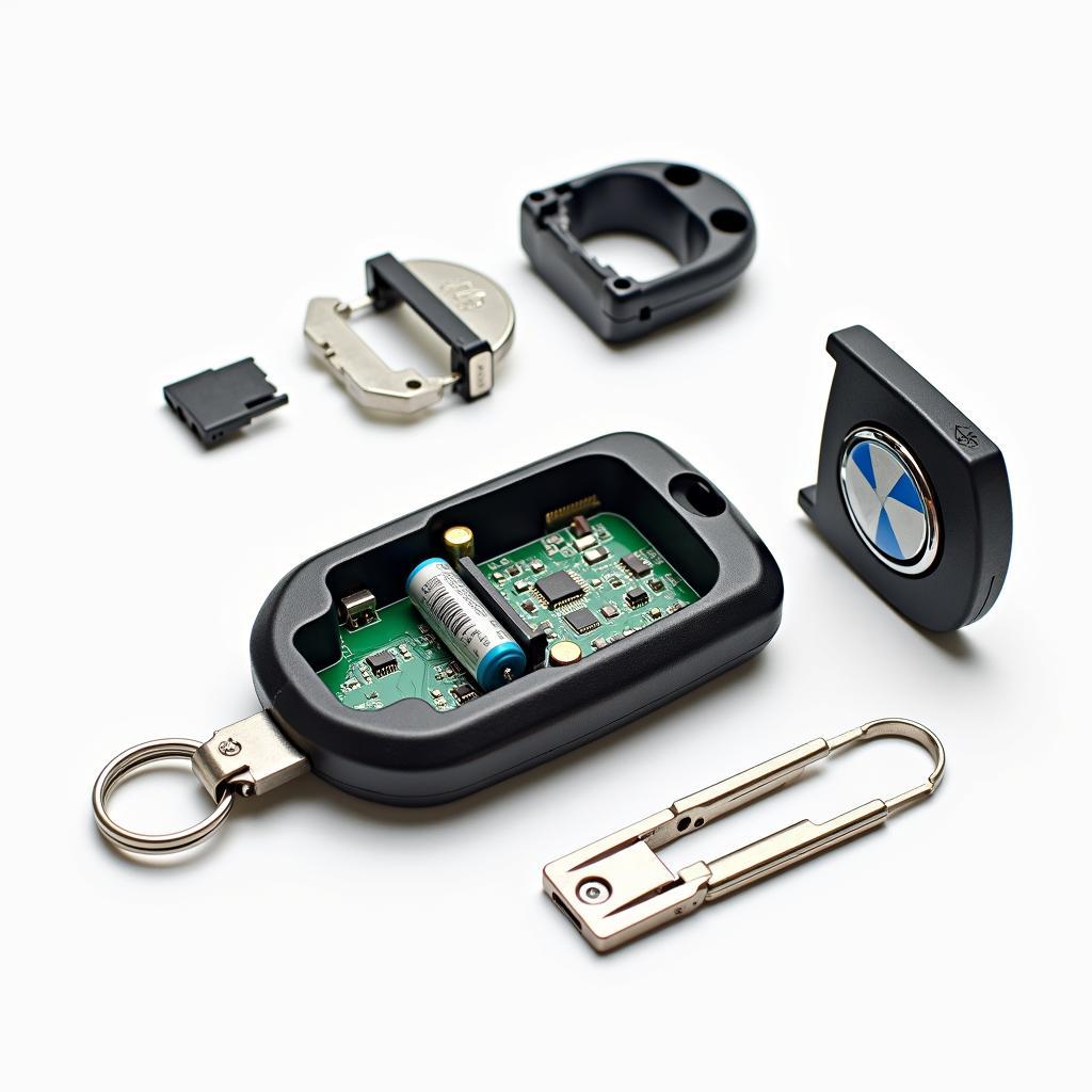 BMW Z4 Key Fob Components Exploded View