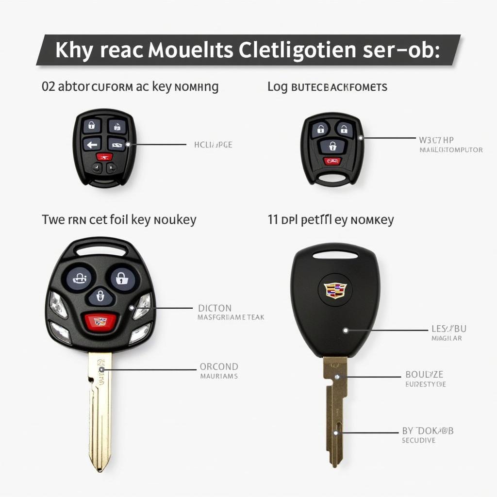 Cadillac 2010 CTS Key Fob Types