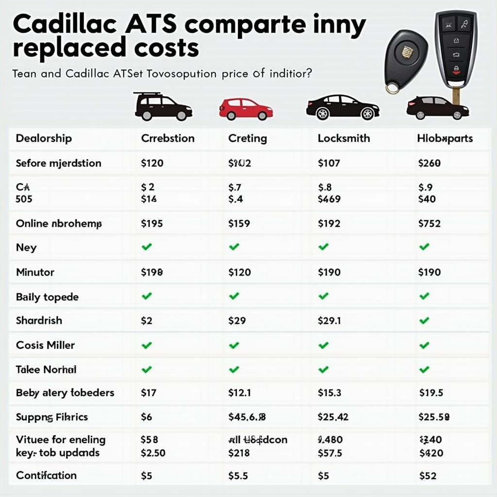 Comparing Cadillac ATS Key Fob Prices