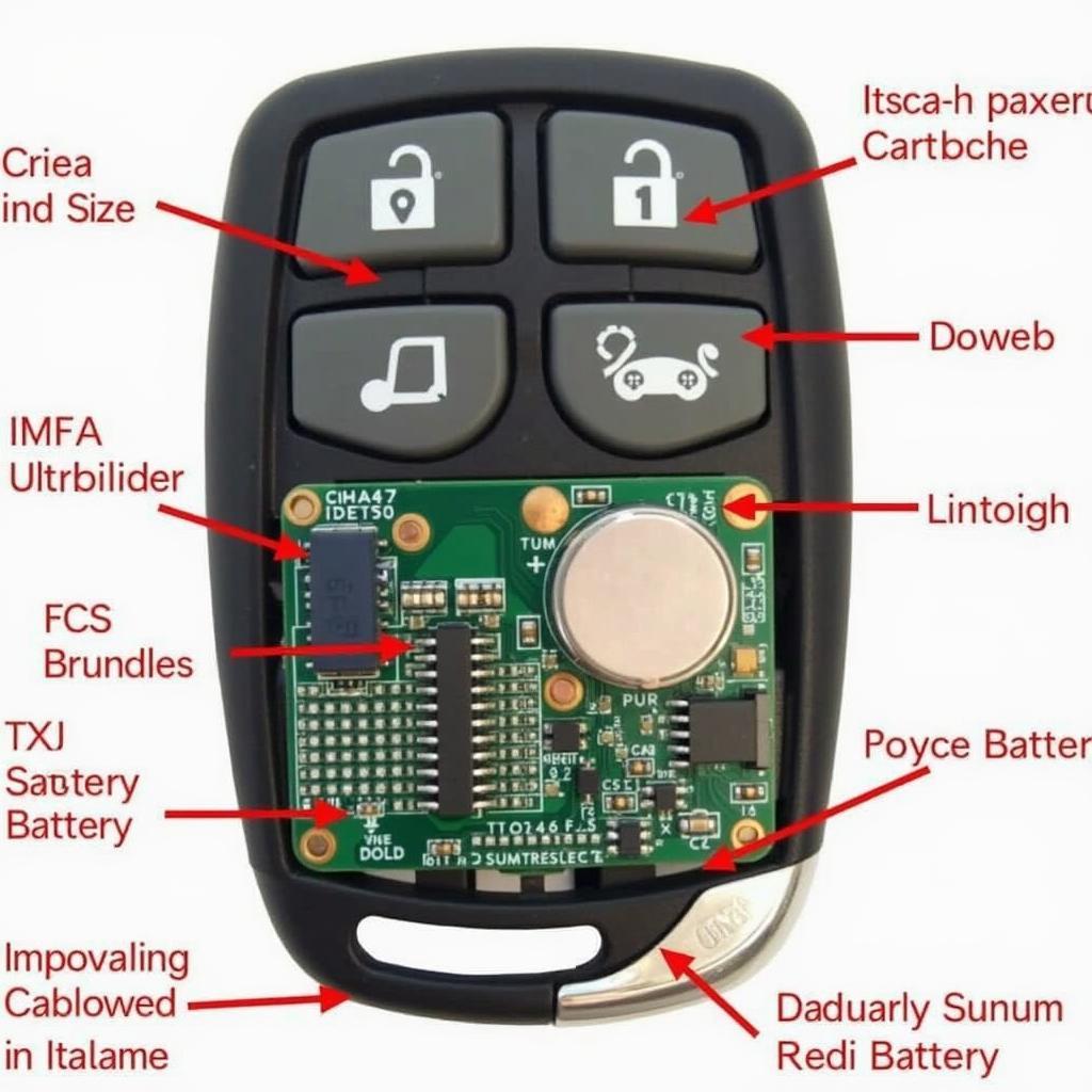 Internal Components of a Cadillac CTS Key Fob