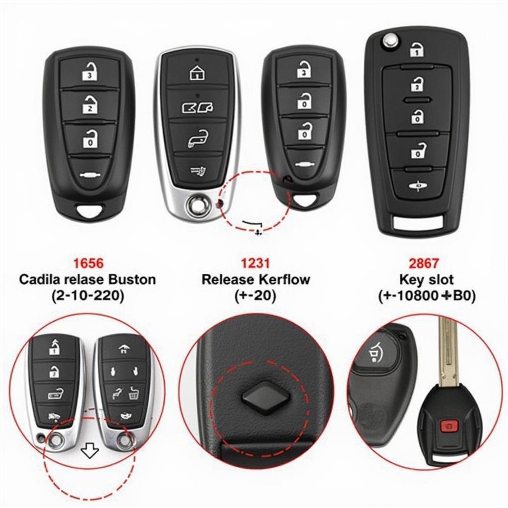 Different Cadillac CTS Key Fob Types