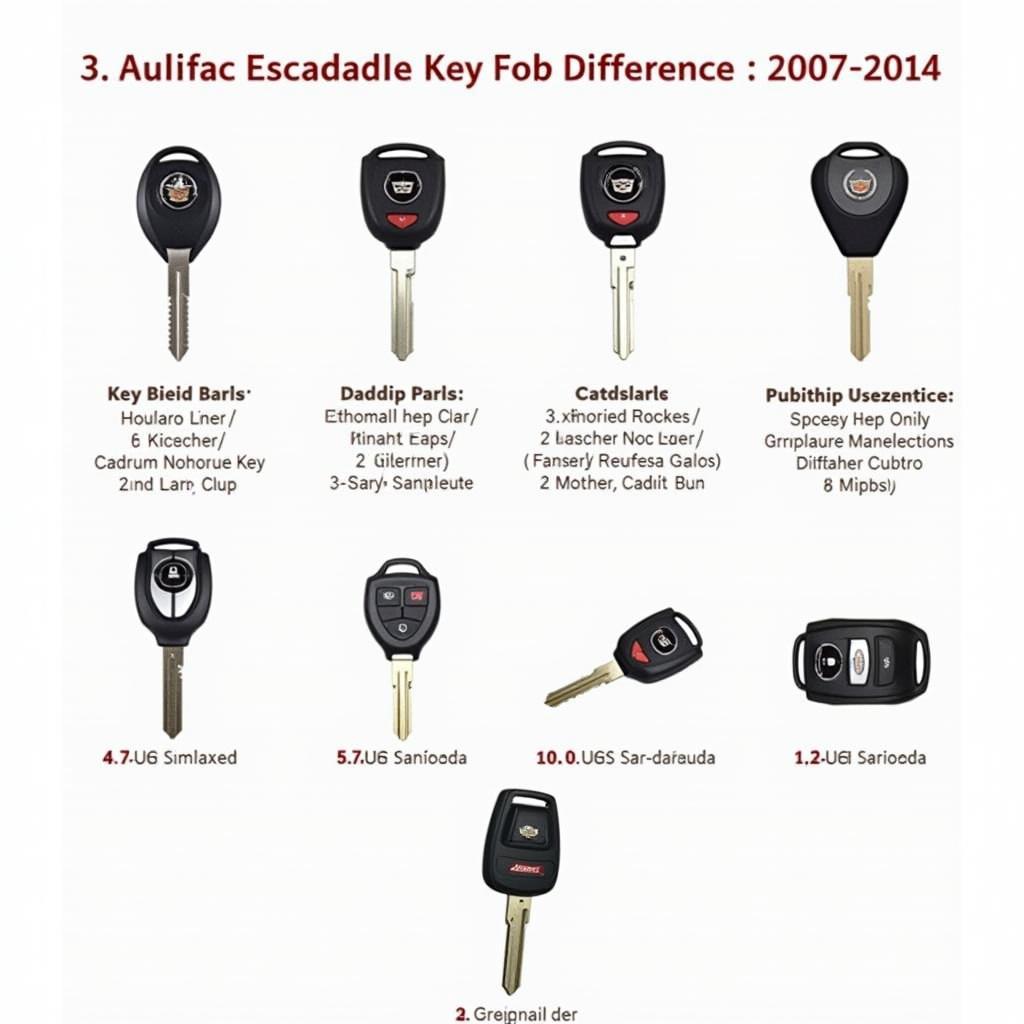 Different Types of Cadillac Escalade Key Fobs