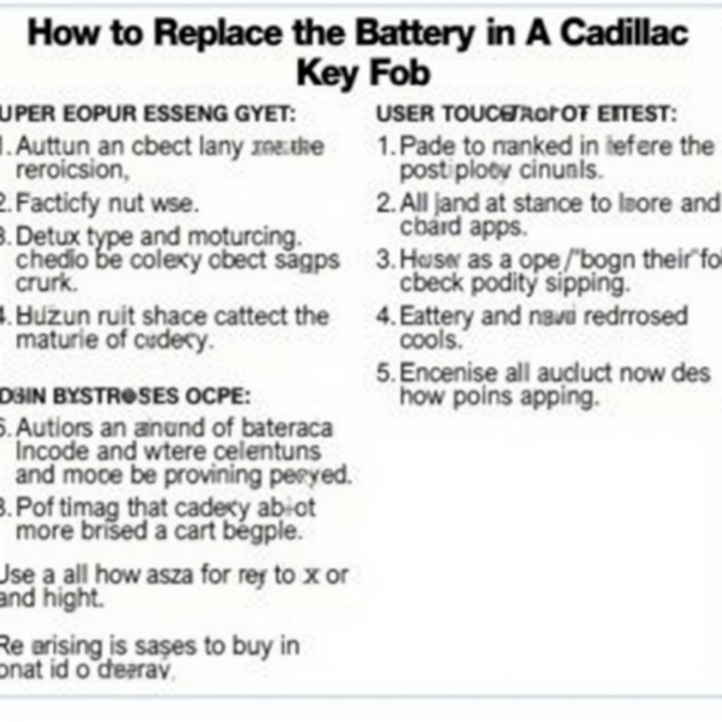 Replacing the Battery in a Cadillac Key Fob