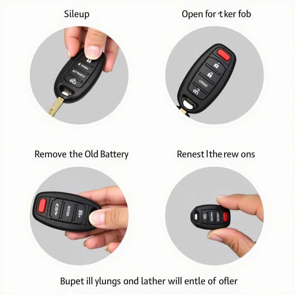 Step-by-step disassembly of a Cadillac SRX key fob for battery replacement