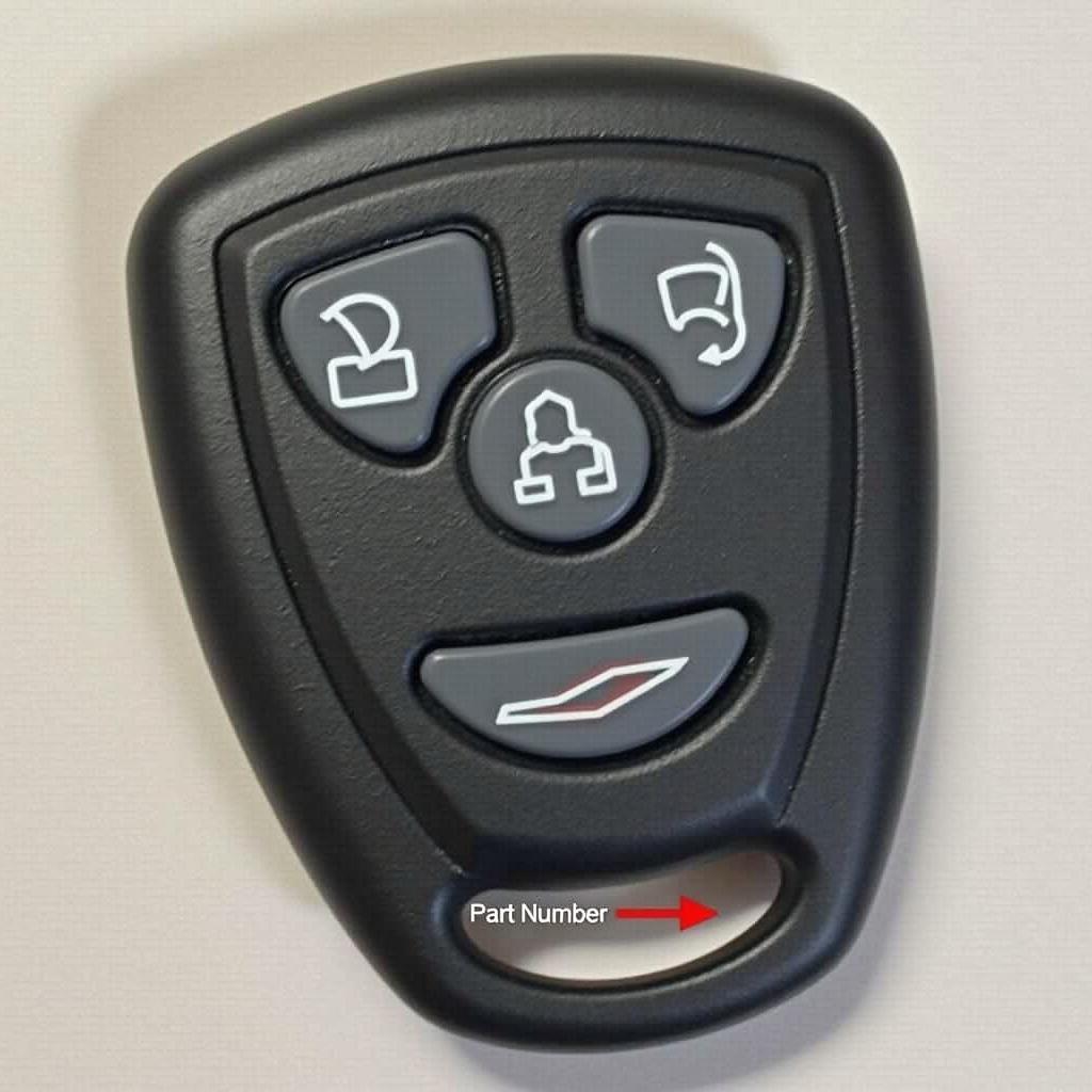 Locating the Part Number on a Cadillac SRX Key Fob